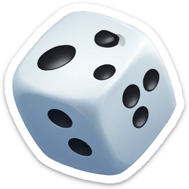 A d4 dice with a halo sticker