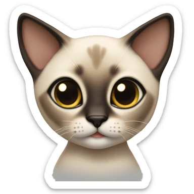 Siamese cat female kitten sticker