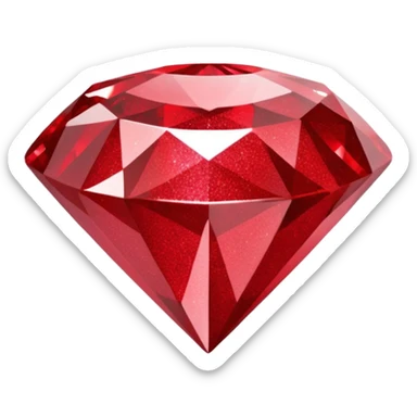 red glitter diamond sticker