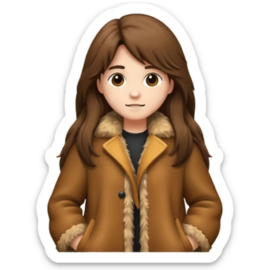 furry coat sticker