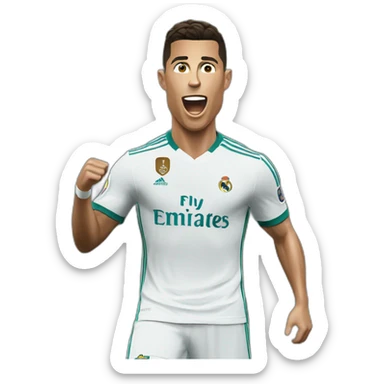 Cristiano Ronaldo saying Suiiii sticker