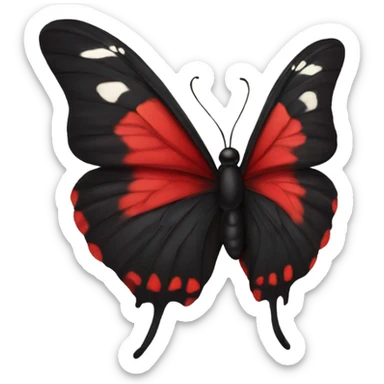 black-red butterfly sticker