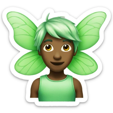 Boy Green Fairy sticker