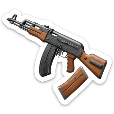 AK-47 Wooden handrail and wooden buttstock sticker