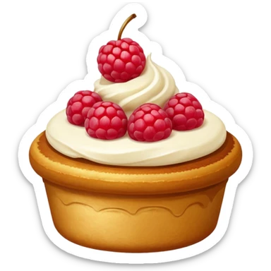 syrniki with raspberry on it sticker