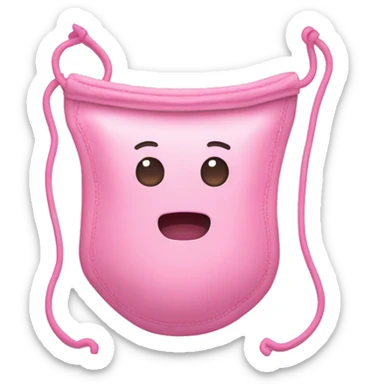 Pink ostomy bag sticker