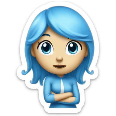 Grumbling Smurfette sticker