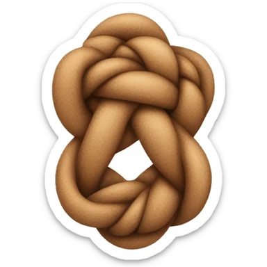 Cute knot light brown sticker