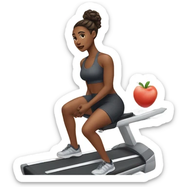 girl at the gym sticker