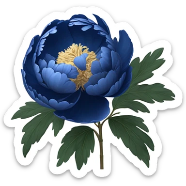 navi blue 
peony sticker