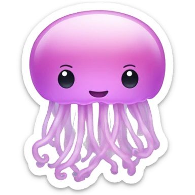 Light purpley pink  jellyfish  sticker