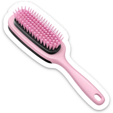 light pink hairbrush minimal design sticker