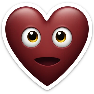 Dark red heart sticker