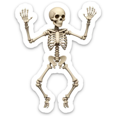 4-armed skeleton dancing sticker