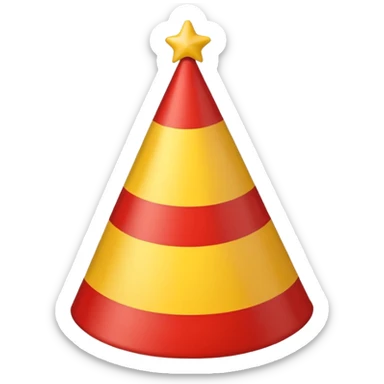 birthday hat classic party colors sticker