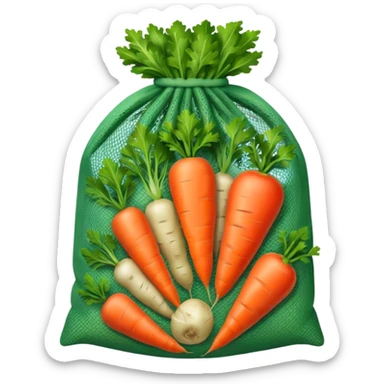 net bag,  mesh storage bag, stored with vegetables sticker