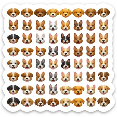 dog breed avatars cartoon sticker