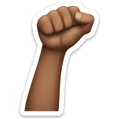 Strong arm with no muscle sticker