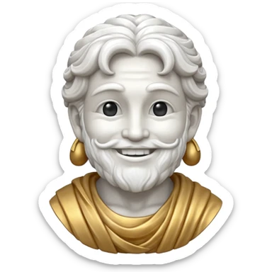 Statue of god solo leveling with big smile sticker