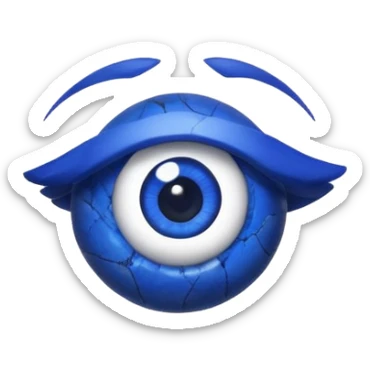lapis lazuni with eyes cartoon sticker