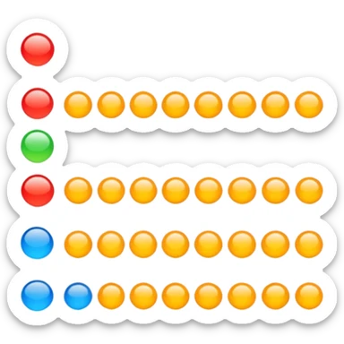 a soft timeline with repeated dots or strokes sticker
