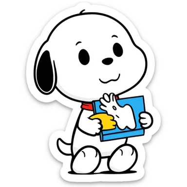 accurate snoopy cartoon  sticker