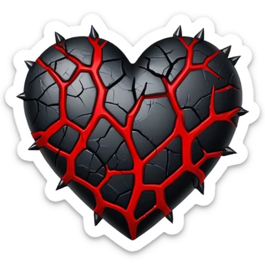 Goth heart sticker