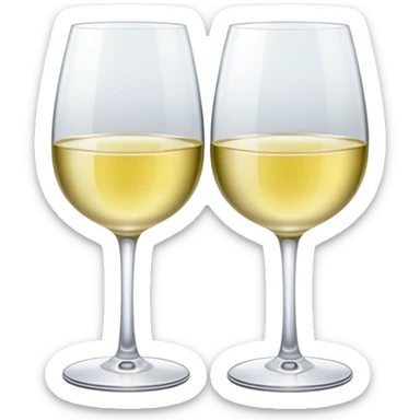 2 glasses of white wine  sticker