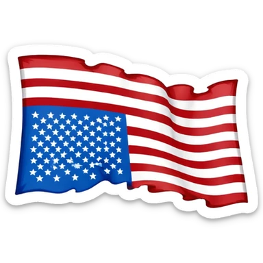 inverted US flag, protest symbol sticker