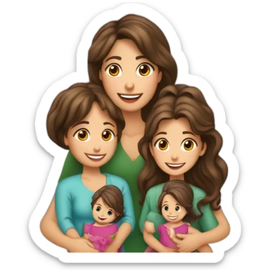 Mi esposa y yo con mis 2 hijas, mi hijo, mi nieta y mos dos nietos celebrando la navidad sticker