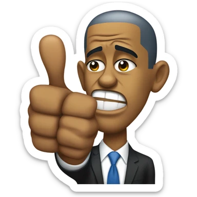 Barack Obama thumbs down sticker