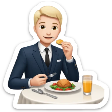 someone who eats in restaurants high above the city
 sticker