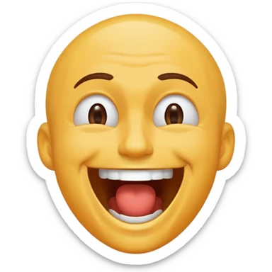 man laughing from soul, hardest laugh ever sticker