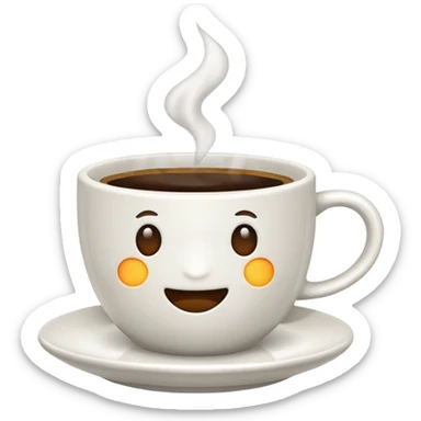 Coffee cup no face sticker