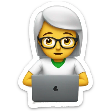 a person editing a video on a computer behaind view sticker