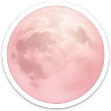 pastel pink moon sticker