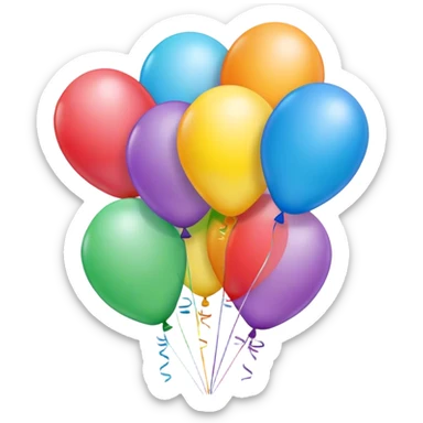 21st Birthday balloons sticker