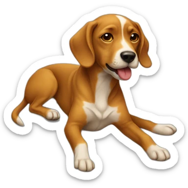 Un chien a poil long sticker