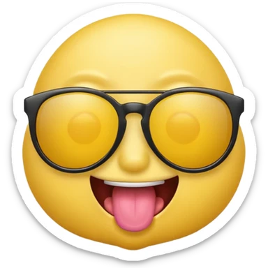 Fassa um emoji simples aquele da carinha amarelo de óculos escuro dando uma língua bem ofensiva e mostrando o dedo do meio da mesma forma sticker