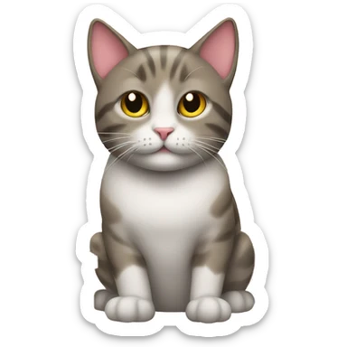 cat surrounded by chistmas presents sticker