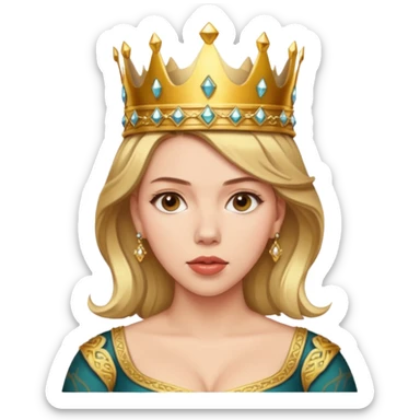 Scarlett Johansson, wearing crown  sticker