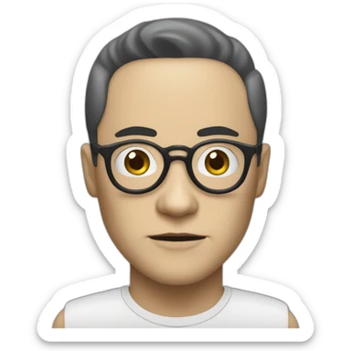 Villain from mr robot tv series named white rose who is an asian man dressed as a woman, emoji sticker
