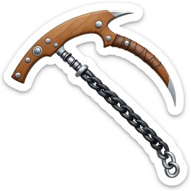 make japan weapon named "kusarigama" sticker