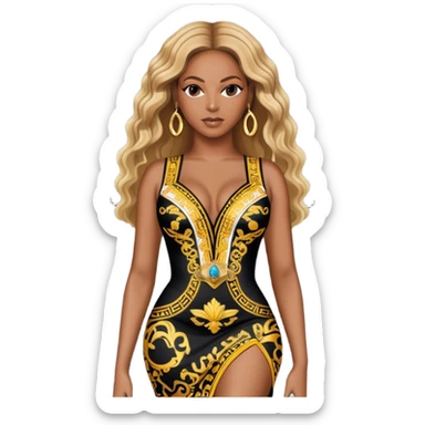 Beyonce wearing a Versace dress sticker