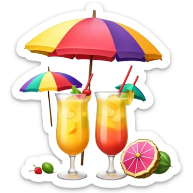 Tropical drinks in Cabo sticker