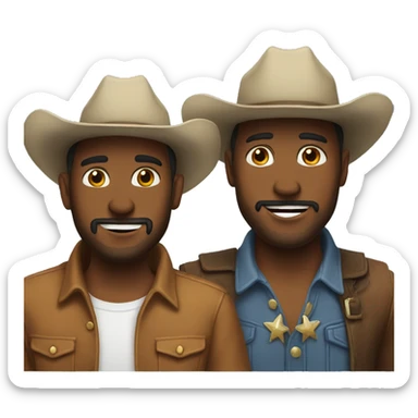 two cowboy husbands sticker