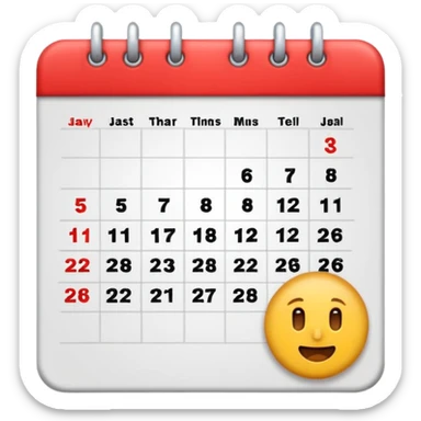 2026/ 03/ 08 Calendar Emoji Ai sticker