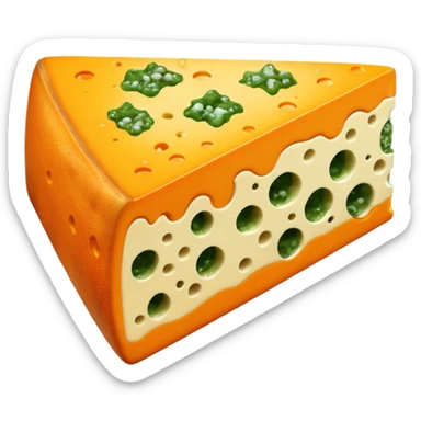 moldy orange cheese slice sticker