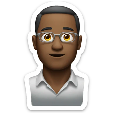 An intelligent man who thinks sticker