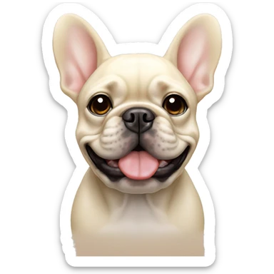 Cream French bulldog sticker